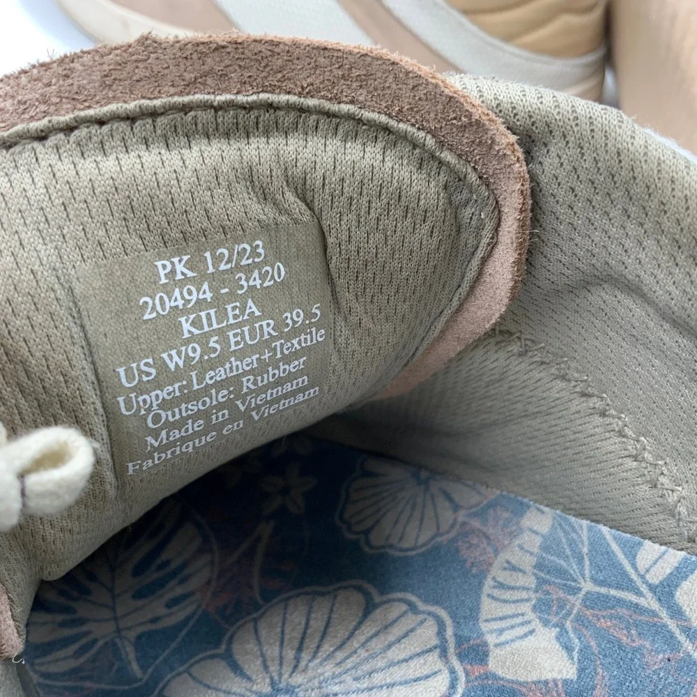 OluKai Pehuea Li Womens Mesh Suede Sneakers Tan Beige 20379-4040